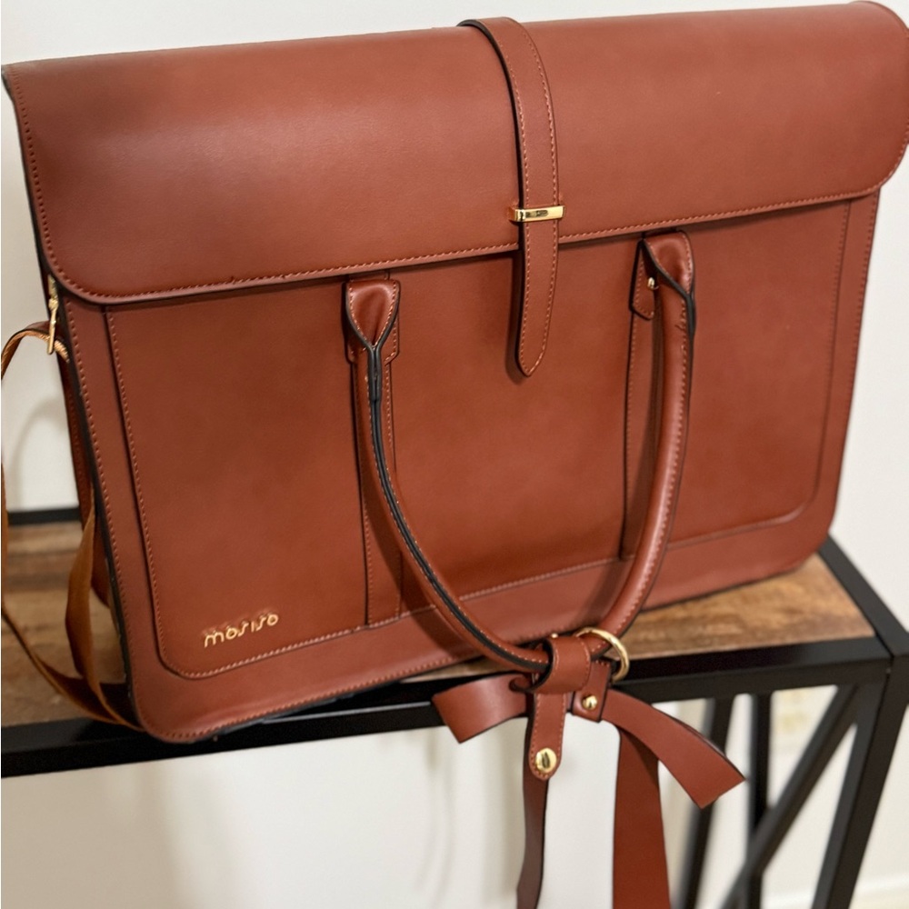 Brown Leather Laptop Bag - Picture 5 of 5